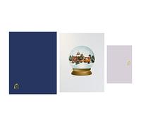 Festive Greeting Card with Envelopes - Elegant Paper Train Design for Christmas Holiday, Anniversary, Birthday Celebrations - Seasonal Message Card with Premium