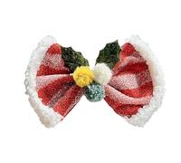 Festive Hair Bows - Festive Christmas Hair Clips | Perfect Outfits for Parties, Events, Fashion Colorful Bows, Christmas Themes, Hair Bows for Celebrations Seasons