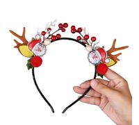 Festive Headband Christmas Eve Headdress Deer Antler Hair Hoop Adult Child Holiday Theme Costume PartyFavor Headdress Festive Hair Accessory Holiday Themed Headband Christmas Costume Accessory Festive