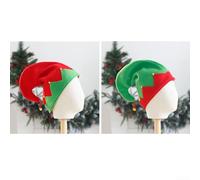 Festive Holiday Party Hats in Soft Velvet for Adults and Kids Featuring Jingle Bells (Green adult)