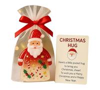 Festive Holiday Scene Heartwarming Desktop Ornament for and Seasonal Joyful Celebrations Crystal Snowflake (Red, 7.5cm)