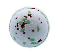 Festive Holly Berry & Mistletoe Christmas Bath Bomb - Holiday Relaxation