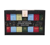 Festive Hot Chocolate Flavour Cracker Selection Set | 7 Assorted Instant Drink Sachets | Cinnamon Pistachio Fudge Hazelnut Gingerbread Peppermint | Christmas Gift Box | 7 x 20g 140g