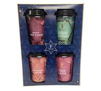 Festive Hot Chocolate Variety Pack with 4 flavors: Orange, White Chocolate Peppermint, Gingerbread Latte, and Caramel Waffle Latte - A delightful seasonal present for cozy gatherings and holiday