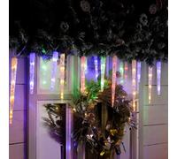 Festive Indoor & Outdoor 24 Colour Changing Icicle Lights Multicolured To Cool White