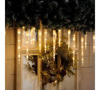 Festive Indoor & Outdoor 24 Colour Changing Icicle Lights Warm White To Cool White