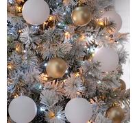 Festive Indoor & Outdoor Flickering 5Ft Christmas Tree Lights 600 White And Warm White Leds