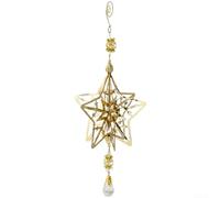 Festive Iron Ornaments for Hanging on Christmas Trees or Walls with Snowflake Bell Star Designs, Made of Sturdy Metal to Last Through oliday Season (B)