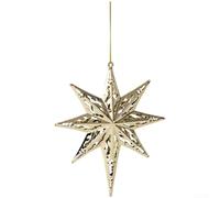 Festive Iron Ornaments for Hanging on Christmas Trees or Walls with Snowflake Bell Star Designs, Made of Sturdy Metal to Last Through the Holiday Season (D)