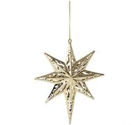 Festive Iron Ornaments for Hanging on Christmas Trees or Walls with Snowflake Bell Star Designs, Made of Sturdy Metal to Last Through oliday Season (D)