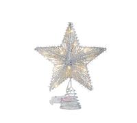 Festive Iron Wire Christmas Tree Glowing Five Pointed Star Toppers Decorations Ornament For Holiday Atmospheres Add A Unique Charm To The Holiday Season