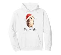 Festive-ish Adorable Little Hedgehog in Santa's hat Pullover Hoodie