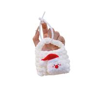 Festive Knit Keyring Wallet Soft Yarn Organizers for Keys Coin Seasonal Exchanging Present Loop Earplugs Case