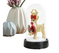 Festive Led Christmas Lights - Elk Santa Decoration for Indoor Display | Crafted from Pp with Soft Warm Glow, Decorative Holiday Lighting for Table Mantle Bedroom Living Room Office