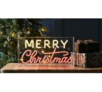 Festive LED Light Up Neon Flex 'Merry Christmas' Sign Christmas Decoration USB 43cm Long