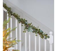 Festive Lights 1.5m Traditional Eucalyptus Green Foliage Red Berries Artificial Indoor Christmas Garland Decoration
