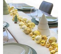 Festive Lights - 2.2m Gold Battery Powered Bauble Cluster Garland Decoration - 20 Warm White LEDs, 6 Hour Timer, Indoor Use, IP20 Rated, Plastic Design, 50cm Cable, Elegant Christmas Display