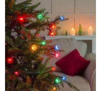 Festive Lights - 2.4m Canterbury Belles Vintage Retro Style Christmas Fairy String Lights - 20 Multicoloured LEDs - Indoor Outdoor Battery Operated Seasonal Xmas Decoration with 6 Hour Timer