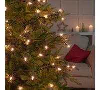 Festive Lights - 35.8m Traditional Filament Christmas Tree Retro Vintage Style Indoor Fairy String Lights - 240 Classic Warm White Mini Bulbs, on Green Cable, with Spare Bulbs