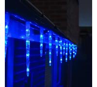 Festive Lights - 6.9m Outdoor Multi Function Christmas Icicle Tube Lights - 72 Blue & White LEDs - Mains Powered Indoor Outdoor Remote Controlled Seasonal Xmas Decoration with 6 Hour Timer