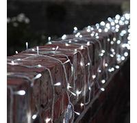 Festive Lights - ConnectGO Connectable Indoor & Outdoor Fairy Lights - Mains Powered LED Lighting with Clear PVC Cable - Christmas, Garden, Home & Party (White, 20m)