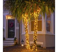 Festive Lights - ConnectGo Connectable Indoor & Outdoor Fairy Lights - Mains Powered LED String Lighting with Clear PVC Cable - Christmas, Garden, Home & Party (Warm White, 50m)