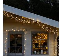 Festive Lights - ConnectGO Connectable Outdoor Cluster Lights - Mains Powered 300 White LEDs - Christmas, Garden, Home & Party (Warm White, 20m)