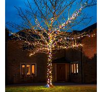 Festive Lights - ConnectGO Connectable Outdoor Fairy Lights - Mains Powered LED String Lighting - Christmas, Garden, Wedding & Party (Multicoloured, 50m)