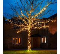Festive Lights - ConnectGO Connectable Outdoor Fairy Lights - Mains Powered LED String Lighting - Christmas, Garden, Wedding & Party (Gold, 10m)