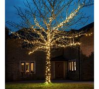 Festive Lights - ConnectGO Connectable Outdoor Fairy Lights - Mains Powered LED String Lighting - Christmas, Garden, Wedding & Party (Warm White, 15m)