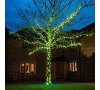Festive Lights - ConnectGO Connectable Outdoor Fairy Lights - Mains Powered LED String Lighting - Christmas, Garden, Wedding & Party (Green, 15m)