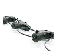 Festive Lights - ConnectGo Lighting Accessories - 10 Port Curtain Connector, Connectable Outdoor Rubber Cable (Green)