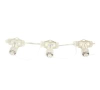 Festive Lights - ConnectGo Lighting Accessories - 10 Port Curtain Connector, Connectable Outdoor Rubber Cable (Clear)