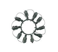 Festive Lights - ConnectGo Lighting Accessories - 9 Port Ring Connector - Connectable Indoor/Outdoor Cable (Green)