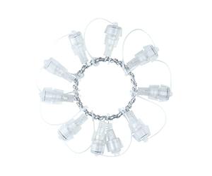 Festive Lights - ConnectGo Lighting Accessories - 9 Port Ring Connector - Connectable Indoor/Outdoor Cable (Clear)
