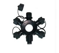 Festive Lights - ConnectPro Connectable 5 Port Ring Curtain Connector - Black
