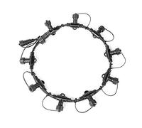 Festive Lights - ConnectPro Connectable Large 9 Port Ring Curtain Connector - Black