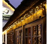 Festive Lights ConnectPro® Connectable Outdoor Cluster Fairy Lights IP65 Black Rubber Cable, Mains Powered 1500 LEDs - Christmas, Garden, Home Decorative Lighting (Warm White, 30m)