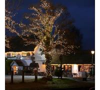 Festive Lights - ConnectPro Outdoor LED String Fairy Lights - Connectable - IP65 Rubber Black Cable | Wedding, Christmas, Garden, Commercial, Party (Multicolour w/Plug, 5m)