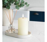 Festive Lights Ember™ Battery Signature Ivory Candle, 12.5Cm