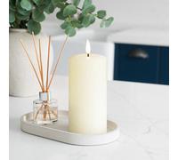 Festive Lights Ember™ Battery Signature Ivory Candle, 15Cm