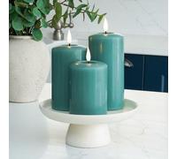 Festive Lights Ember™ Battery Signature Sage Green Candle, Trio