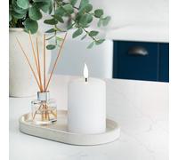 Festive Lights Ember™ Battery Signature White Candle, 10Cm