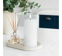 Festive Lights Ember™ Battery Signature White Candle, 15Cm