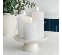 Festive Lights Ember™ Battery Signature White Candle, Trio