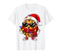 Festive Lights Fun Food Santa Hat Cookie Biscuit Christmas Value Graphic T-Shirt, Men, White, S