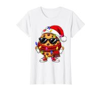 Festive Lights Fun Food Santa Hat Cookie Biscuit Christmas Value Graphic T-Shirt, Women, White, S