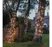 Festive Lights Outdoor String Light Festoon Set (5-45m Length) - Mains Powered Connectable LED Garden Lighting (Warm White, 45m)