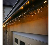 Festive Lights - Warm White Connectable ConnectGo® LED Cluster Lights, Multi Functional Mains Outdoor Lights (8m, No Plug)