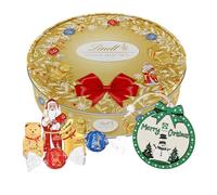 Christmas Chocolate Truffles Bulk Buy - Golden Wreath Festive Selection of Assorted Chocolate Truffles Tin Gift Box 400g with Topline Card. Great for Christmas Gifts, Birthday Gifts for Women